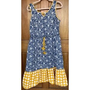 Matilda Jane Blue Ridge Dress Printed Sleeveless Dress L